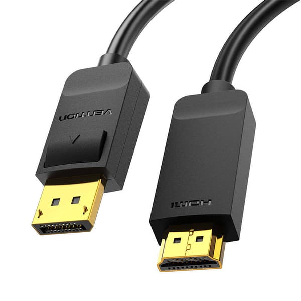 DisplayPort 1.2 til HDMI 1.4 kabelventilasjon HAGBH 2m, 4K 30Hz (svart)