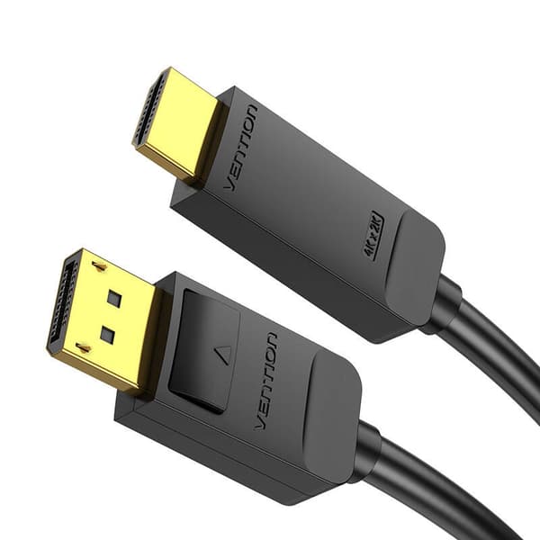 DisplayPort 1.2 til HDMI 1.4 kabelventilasjon HAGBH 2m, 4K 30Hz (svart)
