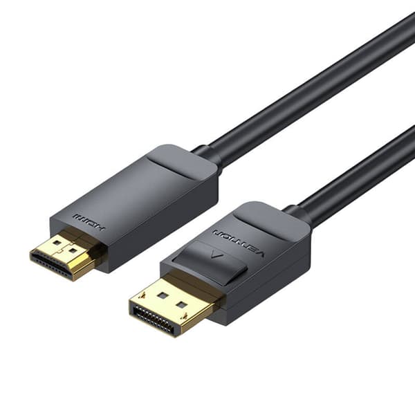 DisplayPort 1.2 til HDMI 1.4 kabelventilasjon HAGBH 2m, 4K 30Hz (svart)