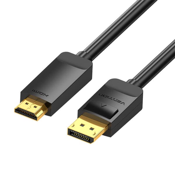 DisplayPort 1.2 til HDMI 1.4 kabelventilasjon HAGBH 2m, 4K 30Hz (svart)