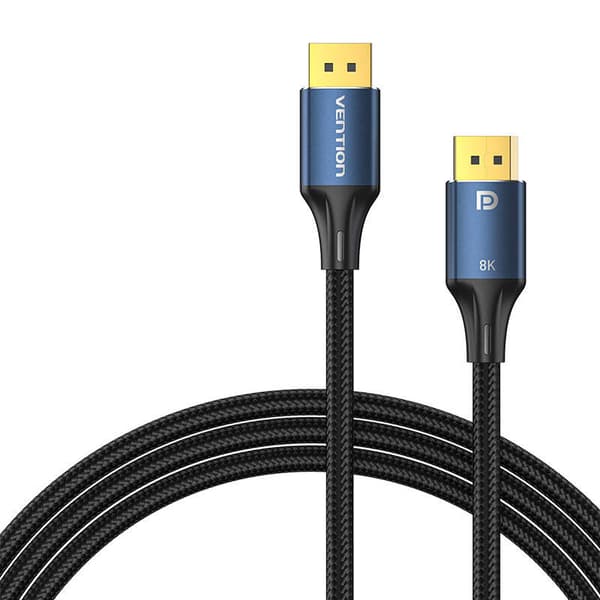 DisplayPort 1.4-kabelventilation HCELJ 5m, 8K 60Hz/ 4K 120Hz (blå)