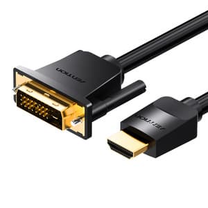 Kaapeli HDMI do DVI (24+1) Vention ABFBJ 5m, 4K 60Hz / 1080P 60Hz (Czarny)