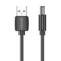 Miniatyrbilde 3 av 5: Strømkabel USB 2.0 til DC 5,5 mm Barrel Jack 5V Vention CEYBF 1m (svart)
