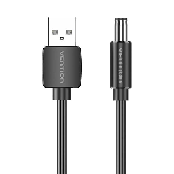 Strømkabel USB 2.0 til DC 5,5 mm Barrel Jack 5V Vention CEYBF 1m (svart)