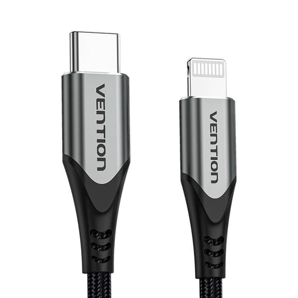 USB-C 2.0 til Lightning-kabelventilation TACHH 2m MFi Grå