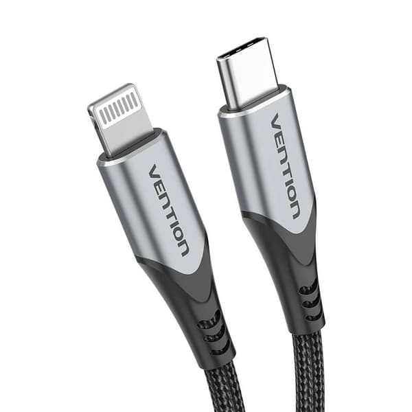 USB-C 2.0 til Lightning-kabelventilation TACHH 2m MFi Grå