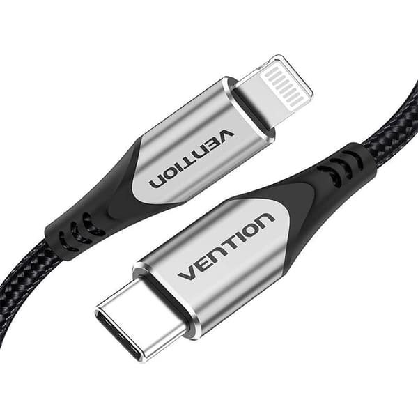 USB-C 2.0 til Lightning-kabelventilation TACHH 2m MFi Grå