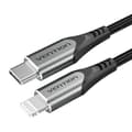 Miniatyrbillede 6 af 6: USB-C 2.0 til Lightning-kabelventilation TACHH 2m MFi Grå