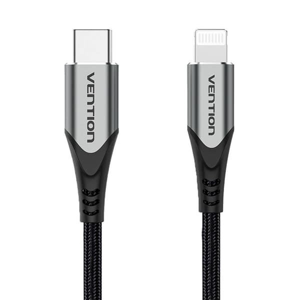 USB-C 2.0 til Lightning-kabelventilation TACHH 2m MFi Grå