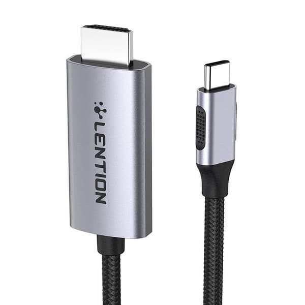 Lention CU707 USB-C til HDMI 2.0-kabel, 4K60Hz, 1Gbps, 3m (grå)