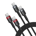 Miniatyrbillede 3 af 11: Kabel Baseus Cafule USB-C til USB-C 100W,2m, 2psc (Rød Sort, Grå Sort)
