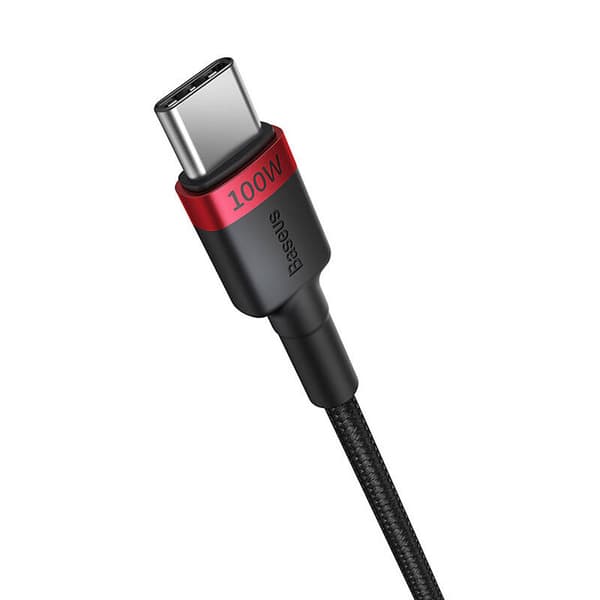 Kabel Baseus Cafule USB-C til USB-C 100W,2m, 2psc (Rød Sort, Grå Sort)