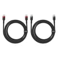 Miniatyrbillede 6 af 11: Kabel Baseus Cafule USB-C til USB-C 100W,2m, 2psc (Rød Sort, Grå Sort)