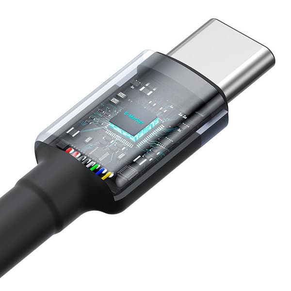 Kabel Baseus Cafule USB-C til USB-C 100W,2m, 2psc (Rød Sort, Grå Sort)