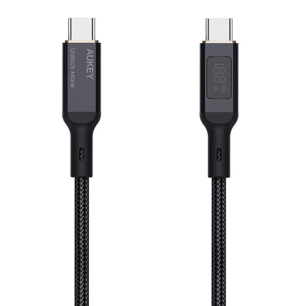 USB-C til USB-C-kabel Aukey CB-MCC101, 100W, 1m (sort)