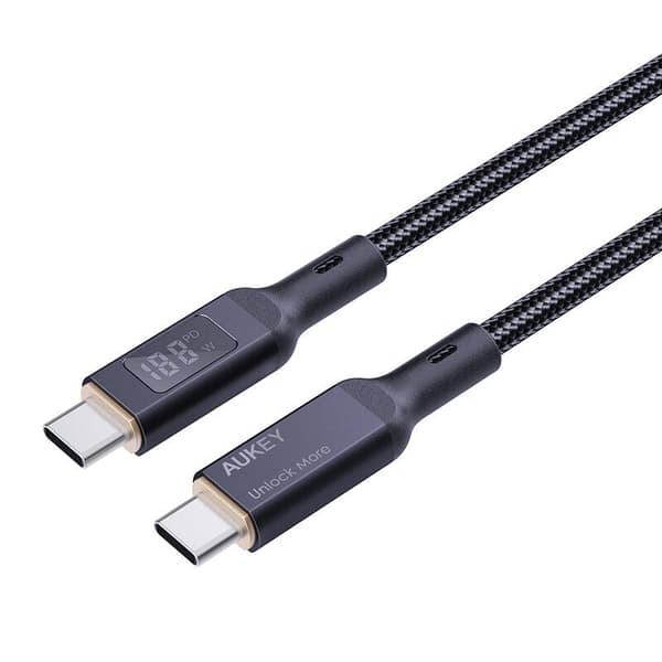 USB-C til USB-C-kabel Aukey CB-MCC101, 100W, 1m (sort)