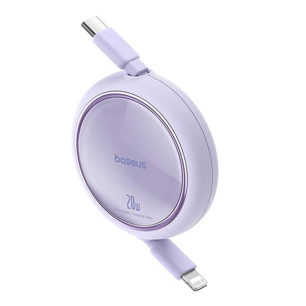 USB-kabel Baseus Free2Pull USB-C til iP 20W 1m (lilla)