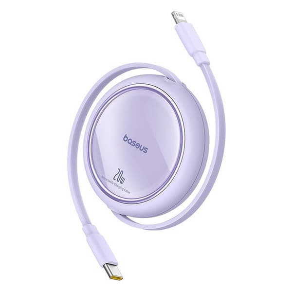 USB-kabel Baseus Free2Pull USB-C til iP 20W 1m (lilla)