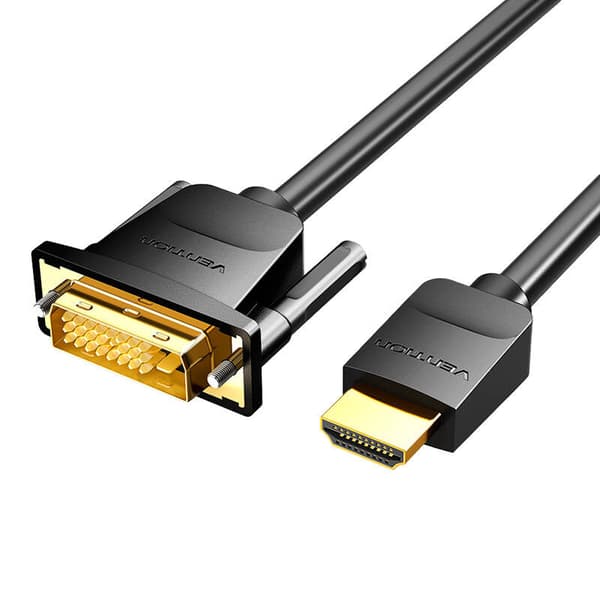 Kabel HDMI til DVI (24+1) Ventilasjon ABFBI 3m, 4K 60Hz/ 1080P 60Hz (Czarny)