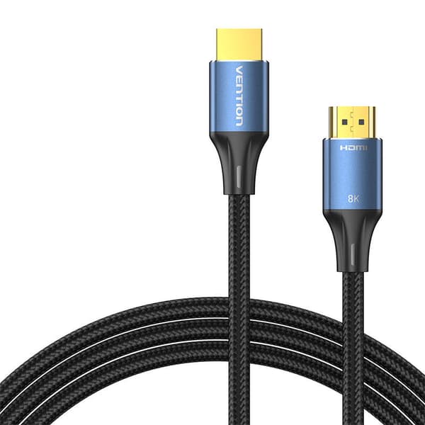 HDMI 2.1 kabelventilation ALGLH , 2m, 8K 60Hz/ 4K 120Hz (blå)