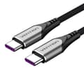 Miniatyrbild 1 av 3: USB-C 2.0 till USB-C kabelventil TAEHG 1,5 m PD 100W Grå