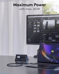 Miniatyrbild 9 av 11: USB-C™ till USB-A supersoft textilkabel med metallkontakter, 3 m, svart