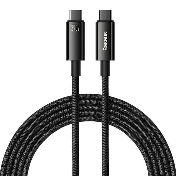 USB-C till USB-C-kabel Baseus Tungsten Gold 240W 3m (svart)