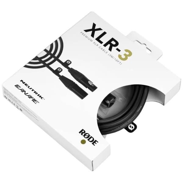 Mikrofonkabel - RODE - XLR3M - 3 m - lämplig för scen och studio