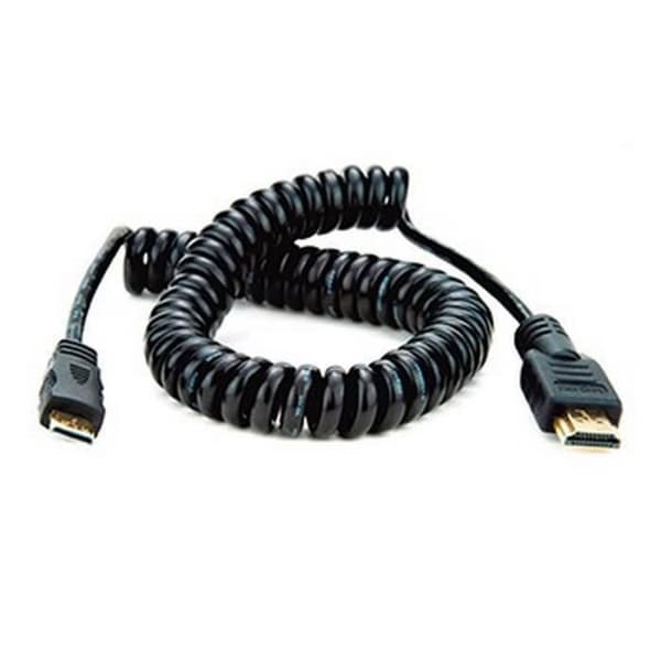 ATOMOS-spolad Micro HDMI - HDMI-kabel, 30 cm, svart