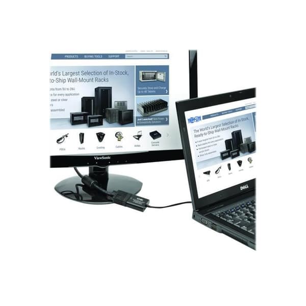 Tripp Lite 6-tum DisplayPort till VGA-adapter Active Converter DP till VGA M-F DPort 1,2 6" DisplayPort (M) Displaykort för HD-15...