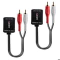 Miniatyrbild 2 av 2: Extender audio stereo - LINDY - Cat.5-6 - 100m - 2x RCA hane - RJ45 hona