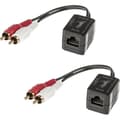 Miniatyrbild 1 av 2: Extender audio stereo - LINDY - Cat.5-6 - 100m - 2x RCA hane - RJ45 hona