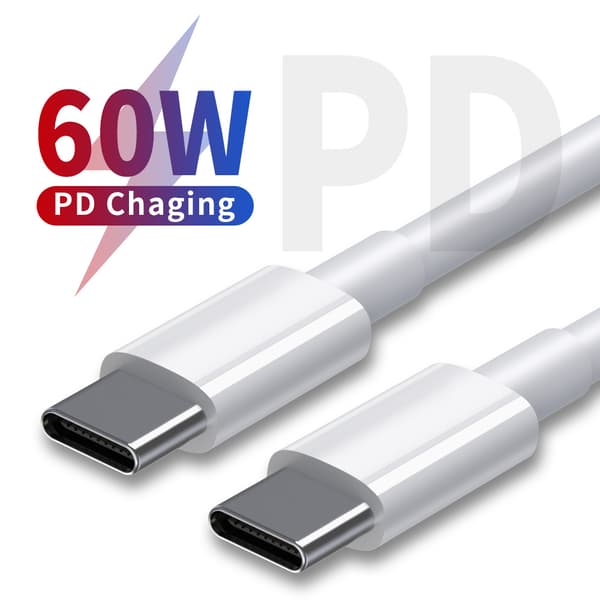 INF 3M hurtigladekabel, 2-paks USB C til USB C-kabel PD 60W