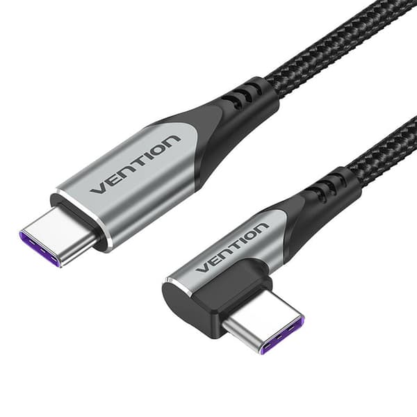 USB 2.0 vinkelkabel Ventilation TAKHG C til C 5A 1,5 m (grå)