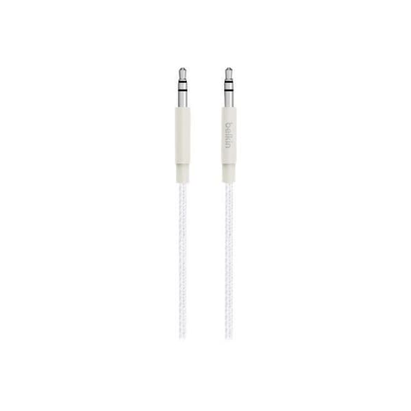 Premium Mixit 3.5 jack ljudkabel - BELKIN - Vit - Flätat hölje - 1,22 m
