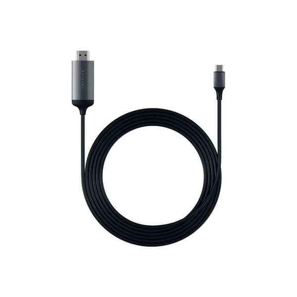 USB-C till HDMI-kabel - Satechi - 4K 60Hz - Thunderbolt 3 - Aluminium - Rymdgrå