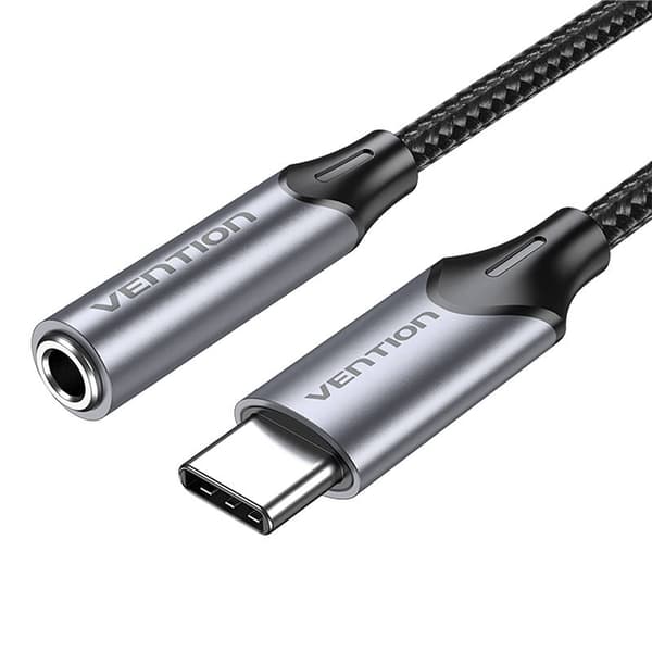 Vention BGMHA USB-C han til 3,5 mm Jack 0,1M adapter (grå)