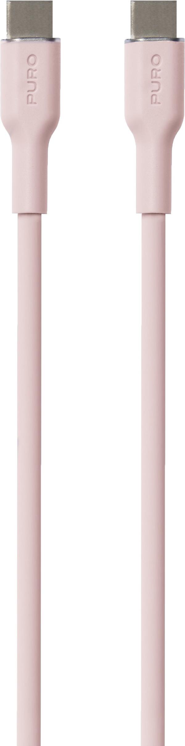 ICON SOFT Cable USB-C to USB-C, 1.5m, pink