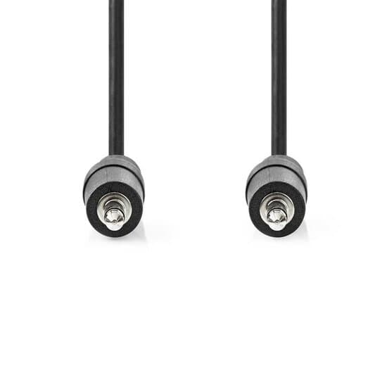 Aux kabel 0,5 meter 3,5 mm - 3,5 mm - sort