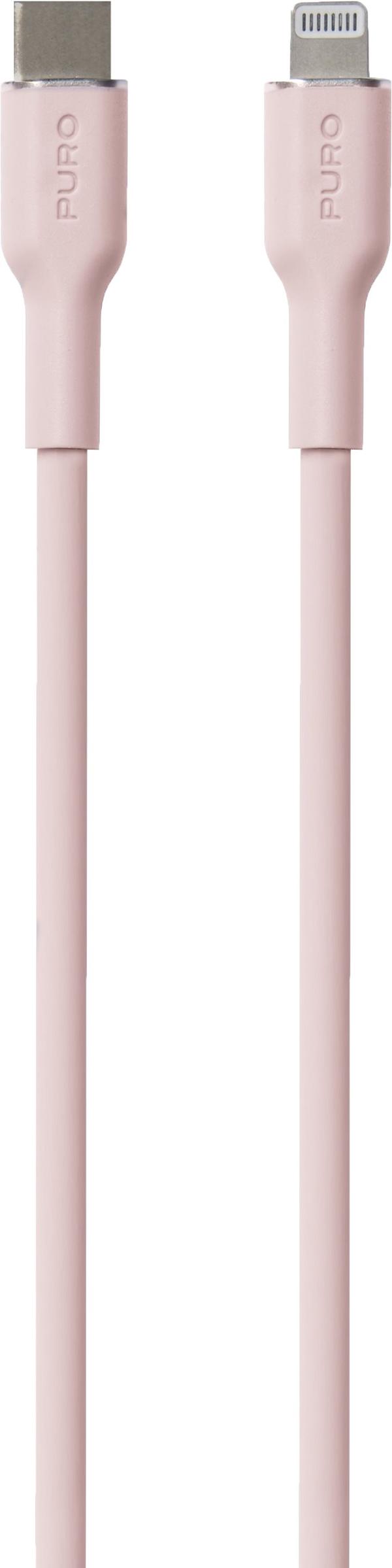 ICON SOFT Cable  USB-C to Lightning, 1.5m, pink
