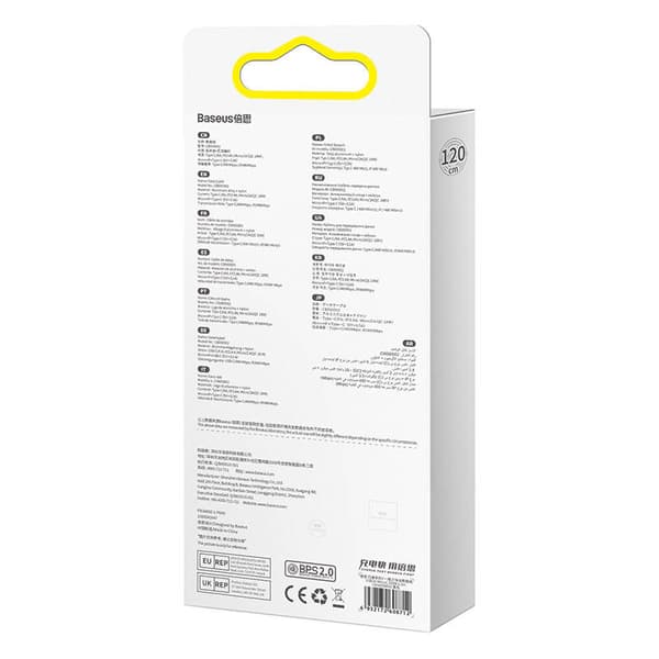 3-i-1 USB-kabel Baseus Flash Series, USB-C + micro USB + Lightning, 100W, 1,2m (svart)