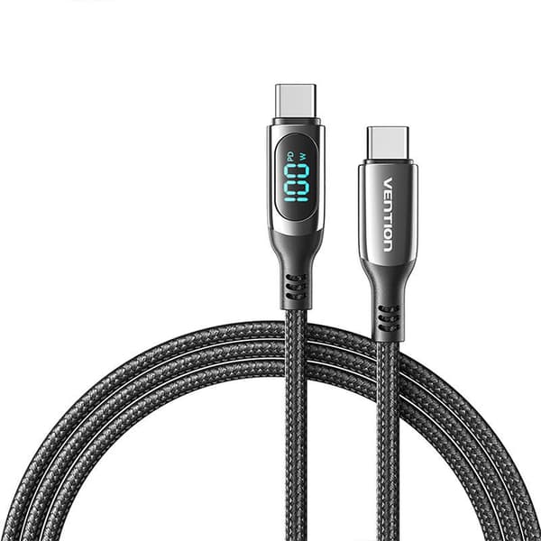 Vention TAYBAV USB 2.0 CC 100 W 5A 1.2M USB-kabel (sort)