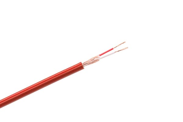 6 mm stereomikrofonkabel Röd