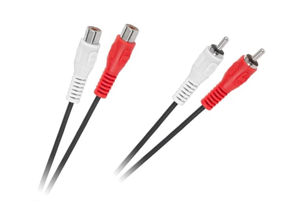 Kaapeli 2 x RCA-pistoke - 2 x RCA-liitin 5m