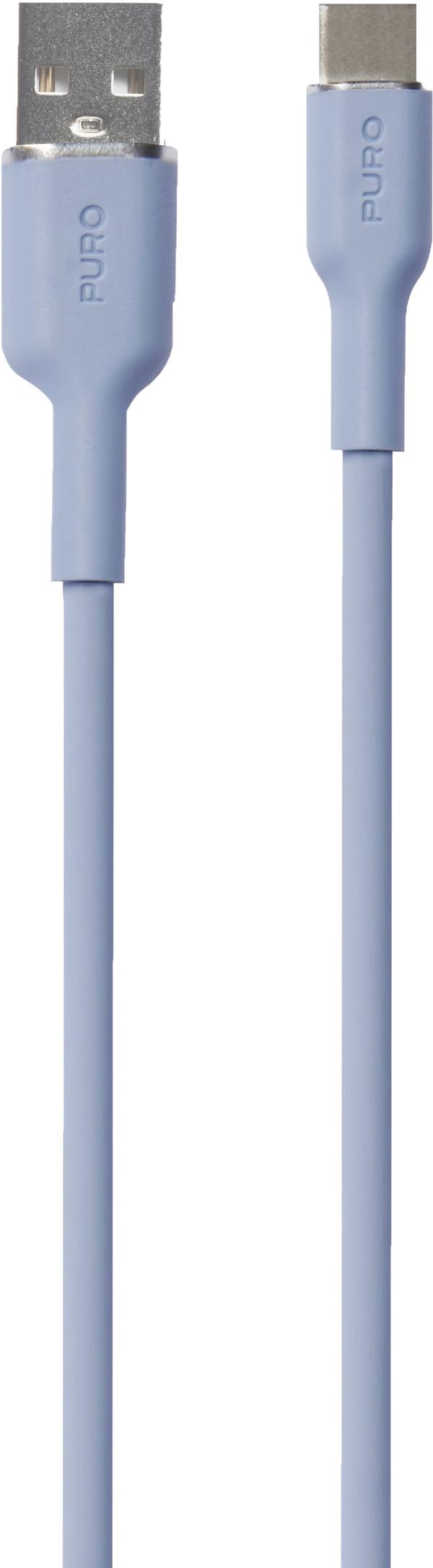 ICON SOFT Cable USB-A to USB-C, 1.5m, light blue