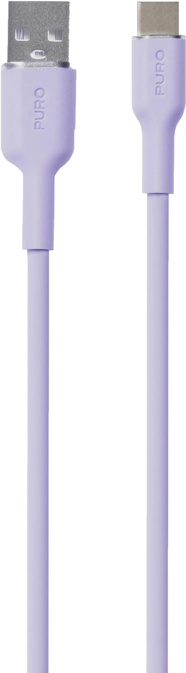 ICON SOFT Cable USB-A to USB-C, 1.5m, lavender