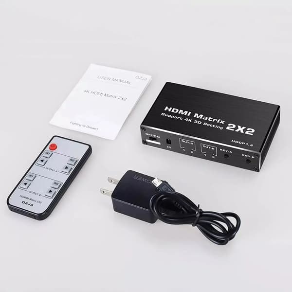 MATRIX HDMI 2.0 2x2 SPLITTER MATRIX UHD 4K HDR