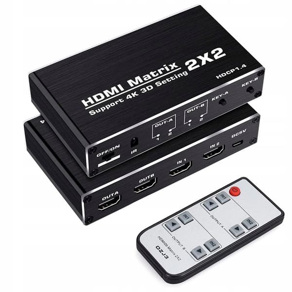 MATRIX HDMI 2.0 2x2 SPLITTER MATRIX UHD 4K HDR