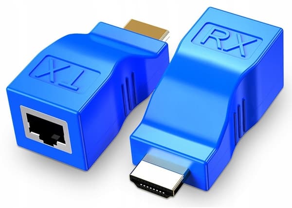 EXTENDER CONVERTER HDMI til LAN OVER TWISTED PAIR RJ45 30M