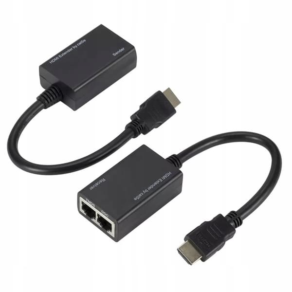 HDMI TILL LAN KONVERTERARKABEL ÖVER RJ45 TWISTED PAIR 30M